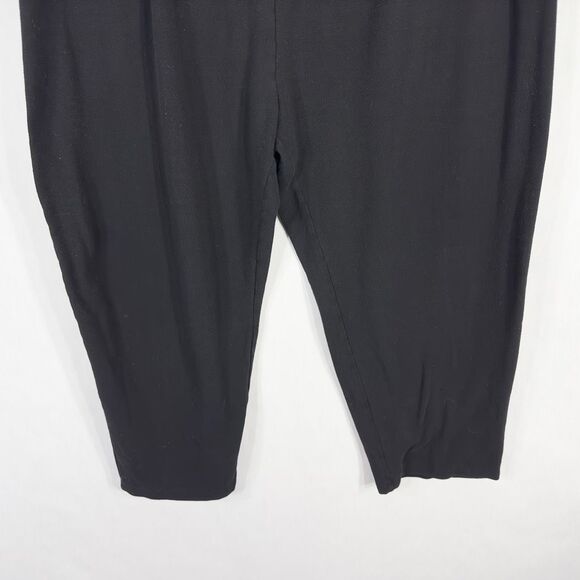 Woman Within‎ Plus Size 3X 30W 32W Pants Black Elastic Pull On Knit Solid 1617 - Picture 5 of 9